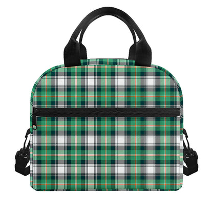 Saint Patrick's Day Tartan Pattern Print Insulated Lunch Bag