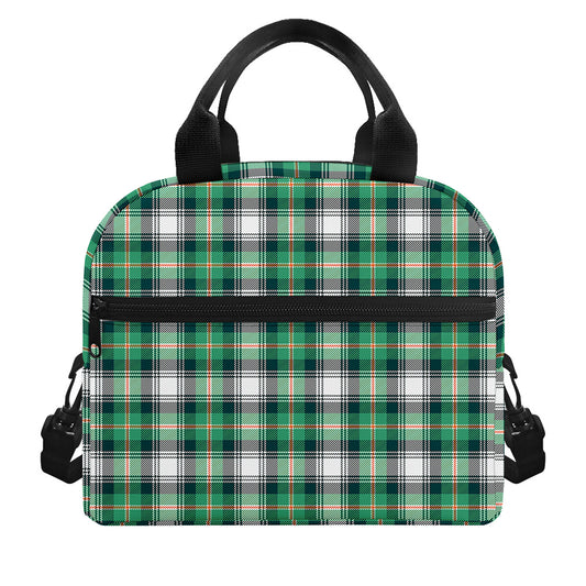 Saint Patrick's Day Tartan Pattern Print Insulated Lunch Bag