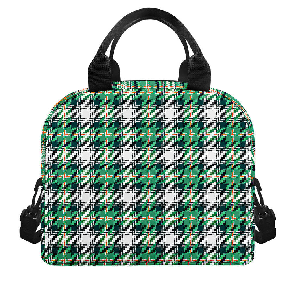 Saint Patrick's Day Tartan Pattern Print Insulated Lunch Bag