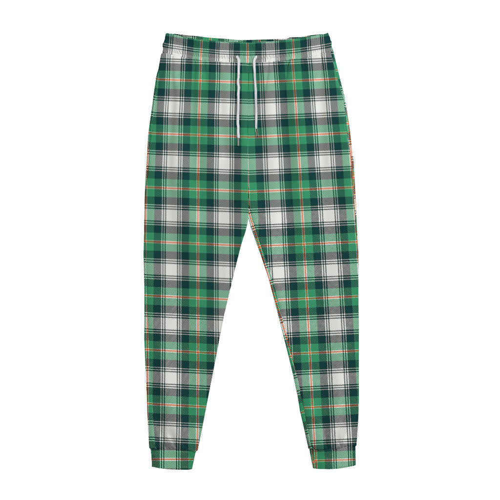 Saint Patrick's Day Tartan Pattern Print Jogger Pants