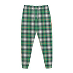 Saint Patrick's Day Tartan Pattern Print Jogger Pants