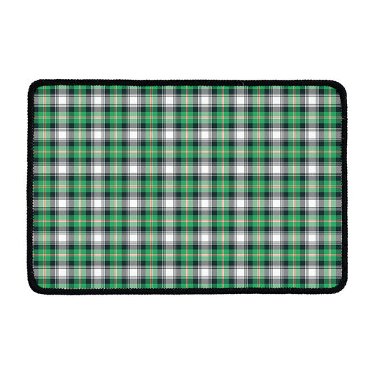 Saint Patrick's Day Tartan Pattern Print Kitchen Mat