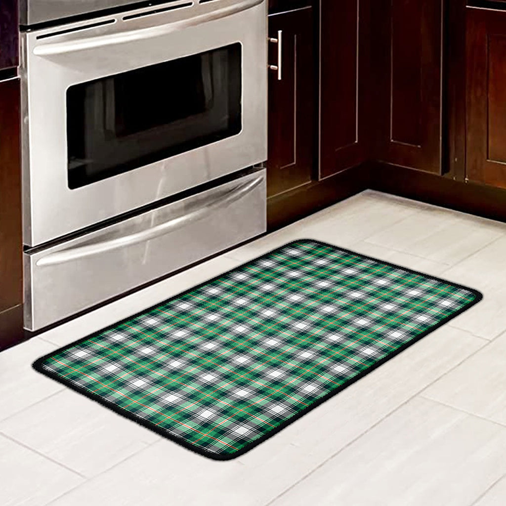 Saint Patrick's Day Tartan Pattern Print Kitchen Mat