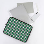 Saint Patrick's Day Tartan Pattern Print Laptop Sleeve