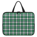 Saint Patrick's Day Tartan Pattern Print Laptop Sleeve With Handle