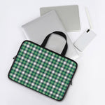Saint Patrick's Day Tartan Pattern Print Laptop Sleeve With Handle