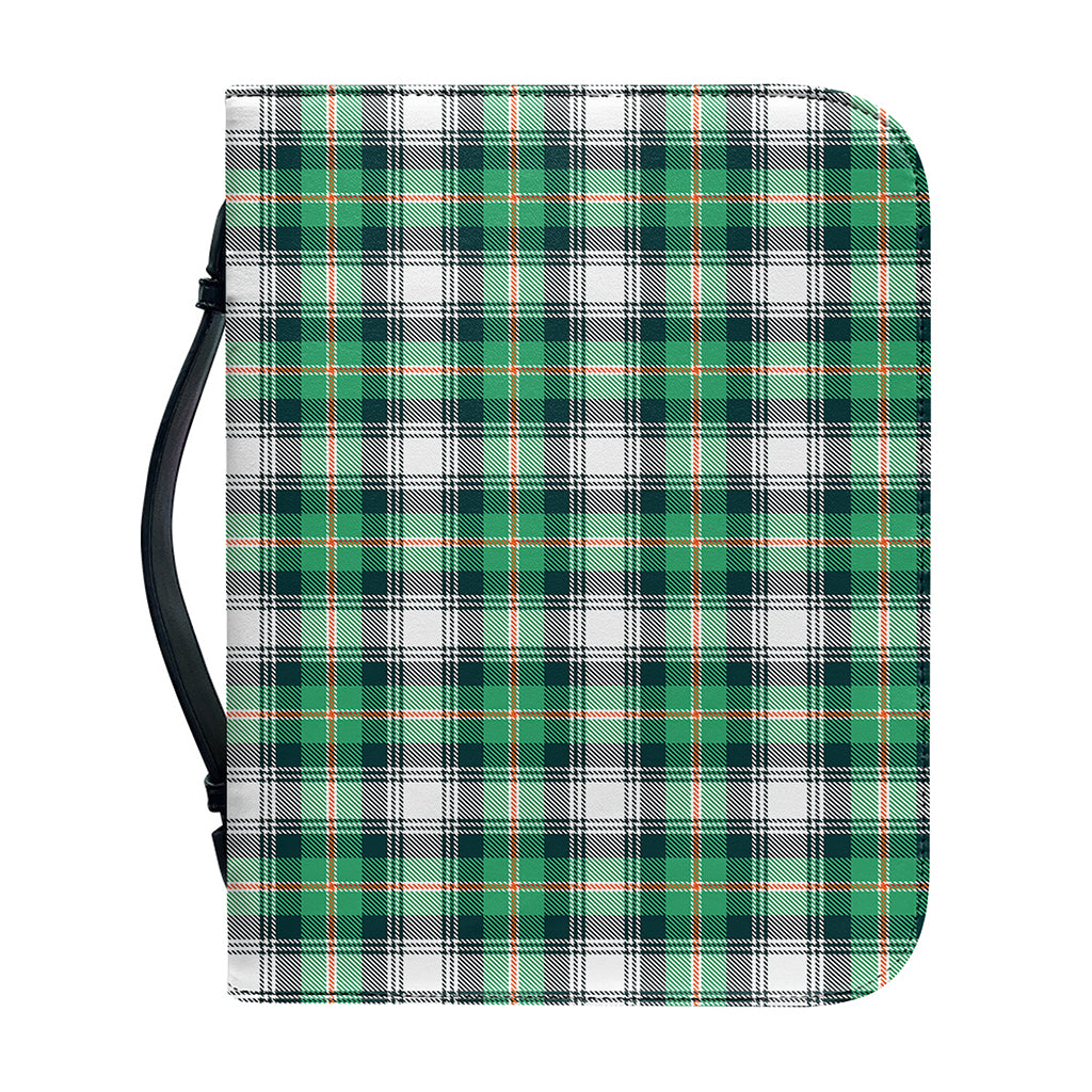 Saint Patrick's Day Tartan Pattern Print Leather Bible Cover