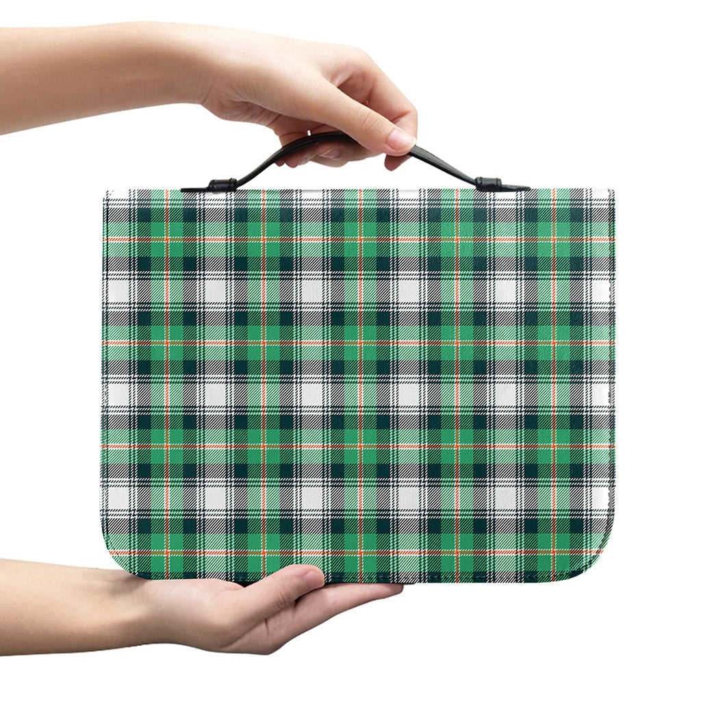 Saint Patrick's Day Tartan Pattern Print Leather Bible Cover