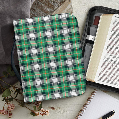 Saint Patrick's Day Tartan Pattern Print Leather Bible Cover