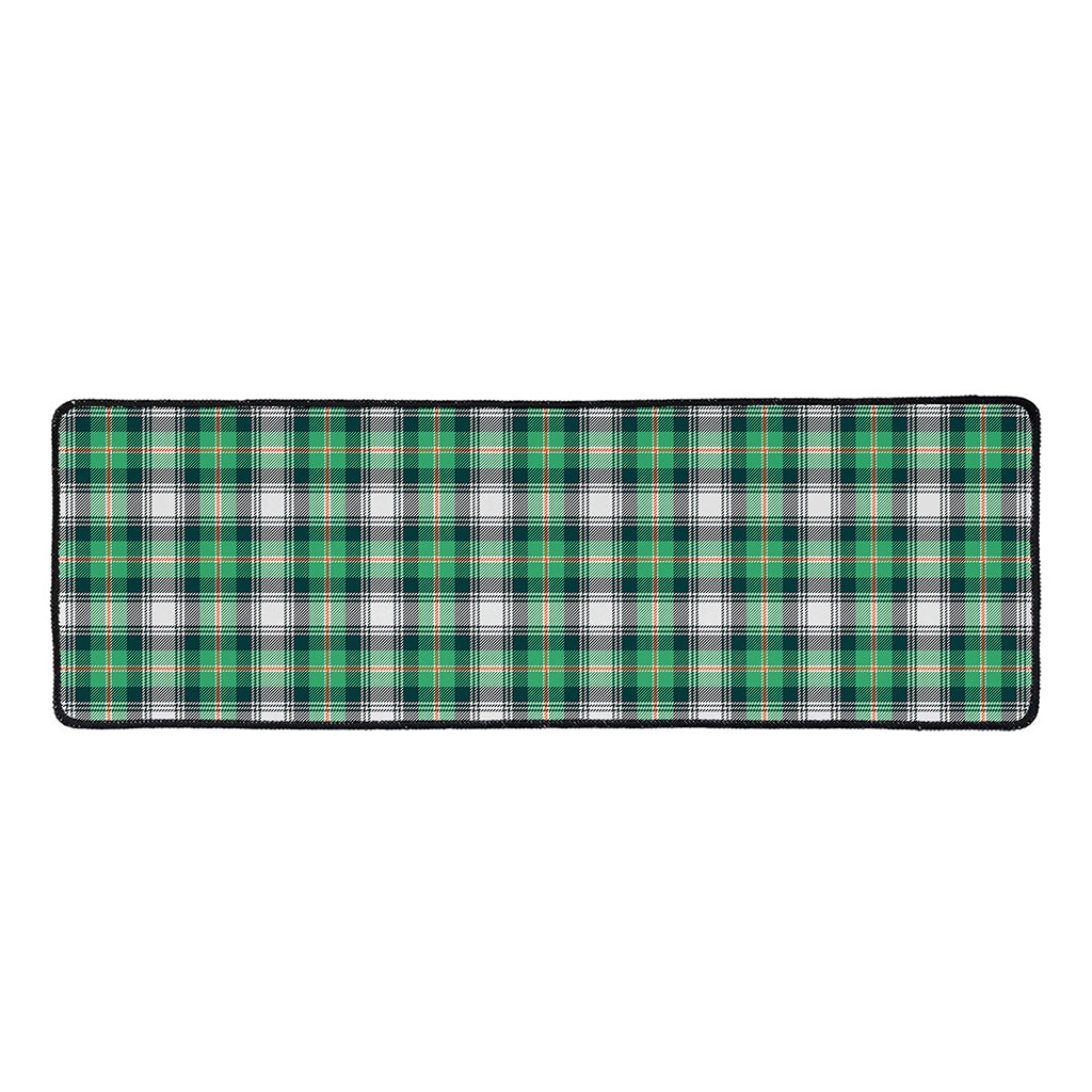 Saint Patrick's Day Tartan Pattern Print Long Kitchen Mat