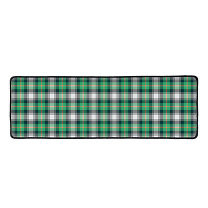 Saint Patrick's Day Tartan Pattern Print Long Kitchen Mat