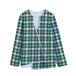 Saint Patrick's Day Tartan Pattern Print Long Sleeve Short Coat