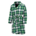 Saint Patrick's Day Tartan Pattern Print Men's Bathrobe