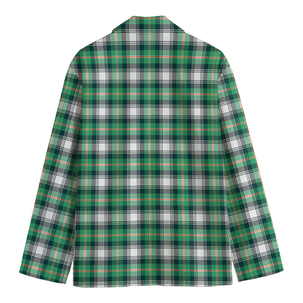 Saint Patrick's Day Tartan Pattern Print Men's Blazer