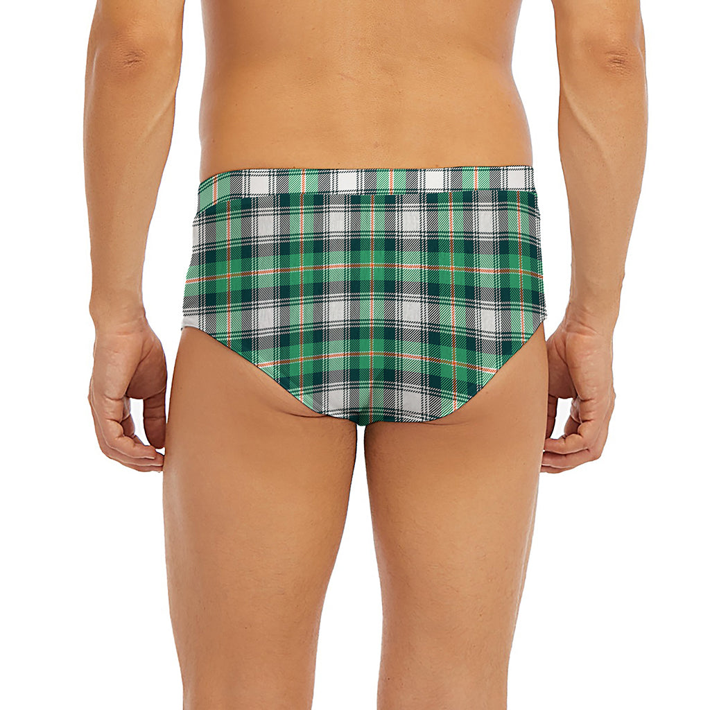 Saint Patrick's Day Tartan Pattern Print Men's Briefs