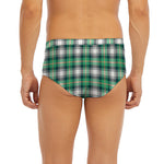 Saint Patrick's Day Tartan Pattern Print Men's Briefs