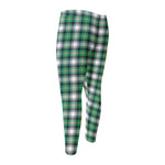 Saint Patrick's Day Tartan Pattern Print Men's Compression Pants