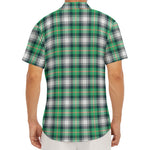 Saint Patrick's Day Tartan Pattern Print Men's Deep V-Neck Shirt