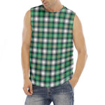 Saint Patrick's Day Tartan Pattern Print Men's Fitness Tank Top