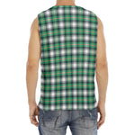Saint Patrick's Day Tartan Pattern Print Men's Fitness Tank Top