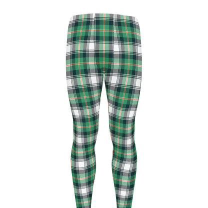 Saint Patrick's Day Tartan Pattern Print Men's leggings