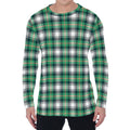 Saint Patrick's Day Tartan Pattern Print Men's Long Sleeve T-Shirt