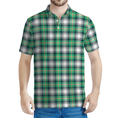 Saint Patrick's Day Tartan Pattern Print Men's Polo Shirt