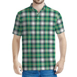 Saint Patrick's Day Tartan Pattern Print Men's Polo Shirt