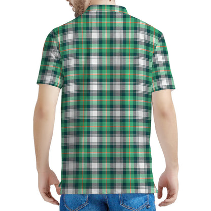 Saint Patrick's Day Tartan Pattern Print Men's Polo Shirt