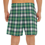 Saint Patrick's Day Tartan Pattern Print Men's Split Running Shorts