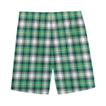 Saint Patrick's Day Tartan Pattern Print Men's Sports Shorts