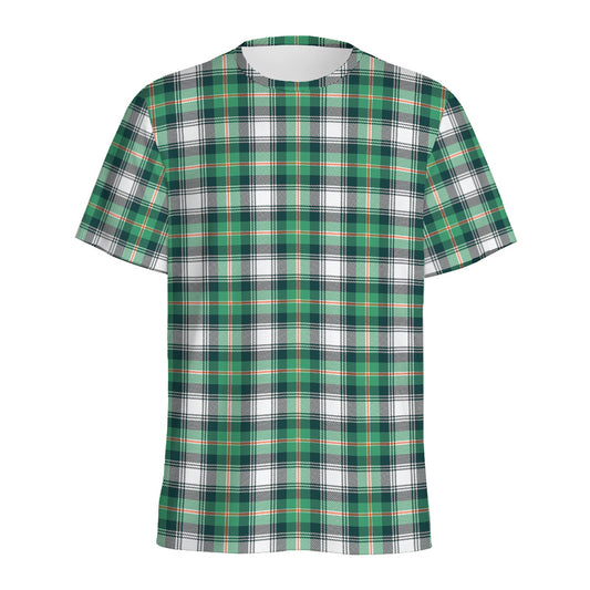 Saint Patrick's Day Tartan Pattern Print Men's Sports T-Shirt