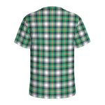 Saint Patrick's Day Tartan Pattern Print Men's Sports T-Shirt