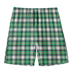Saint Patrick's Day Tartan Pattern Print Men's Swim Trunks