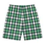 Saint Patrick's Day Tartan Pattern Print Men's Swim Trunks