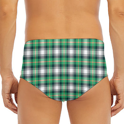 Saint Patrick's Day Tartan Pattern Print Men's Triangle Swim Briefs
