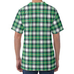 Saint Patrick's Day Tartan Pattern Print Men's Velvet T-Shirt