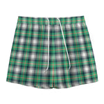 Saint Patrick's Day Tartan Pattern Print Mesh Shorts