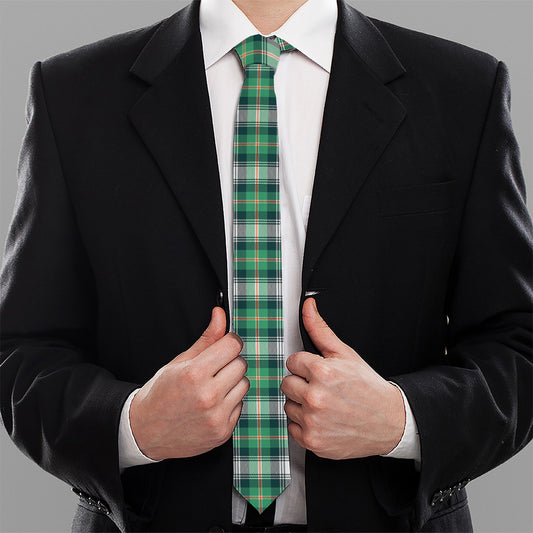 Saint Patrick's Day Tartan Pattern Print Necktie