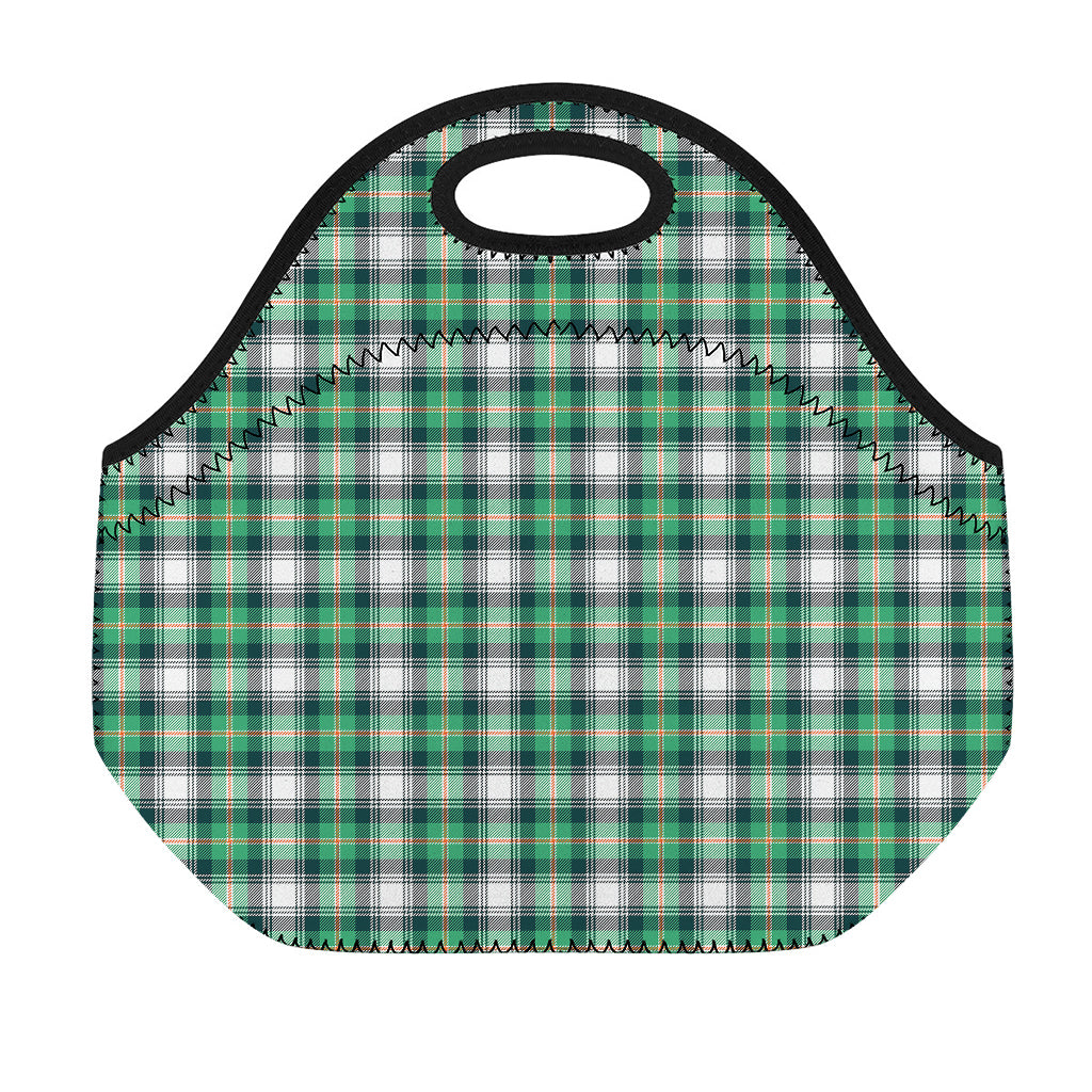 Saint Patrick's Day Tartan Pattern Print Neoprene Lunch Bag