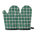 Saint Patrick's Day Tartan Pattern Print Oven Mitts