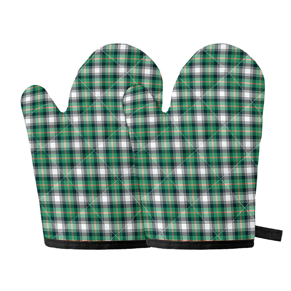 Saint Patrick's Day Tartan Pattern Print Oven Mitts