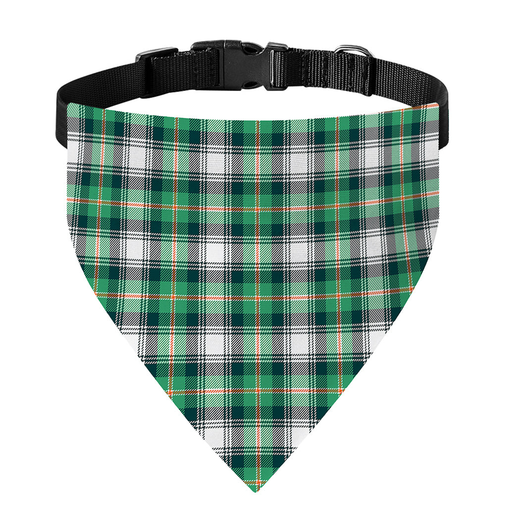 Saint Patrick's Day Tartan Pattern Print Over The Collar Dog Bandana