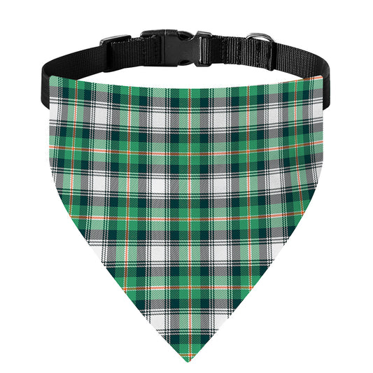 Saint Patrick's Day Tartan Pattern Print Over The Collar Dog Bandana