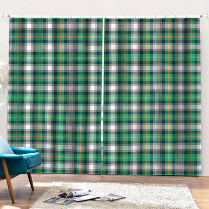 Saint Patrick's Day Tartan Pattern Print Pencil Pleat Curtains