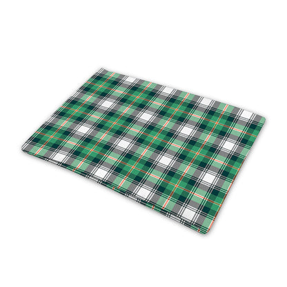 Saint Patrick's Day Tartan Pattern Print Pet Cooling Mat Cover