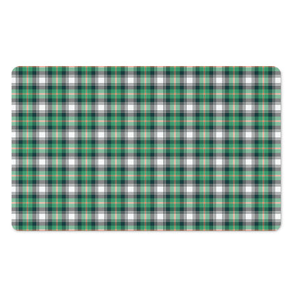 Saint Patrick's Day Tartan Pattern Print Polyester Doormat