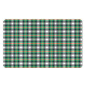 Saint Patrick's Day Tartan Pattern Print Polyester Doormat