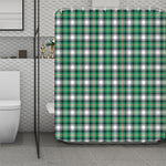 Saint Patrick's Day Tartan Pattern Print Polyester Shower Curtain