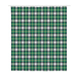 Saint Patrick's Day Tartan Pattern Print Polyester Shower Curtain